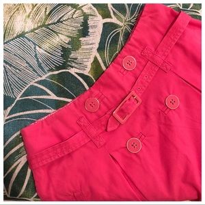 Lilly Pulitzer Button Front Pleated Pink Skirt